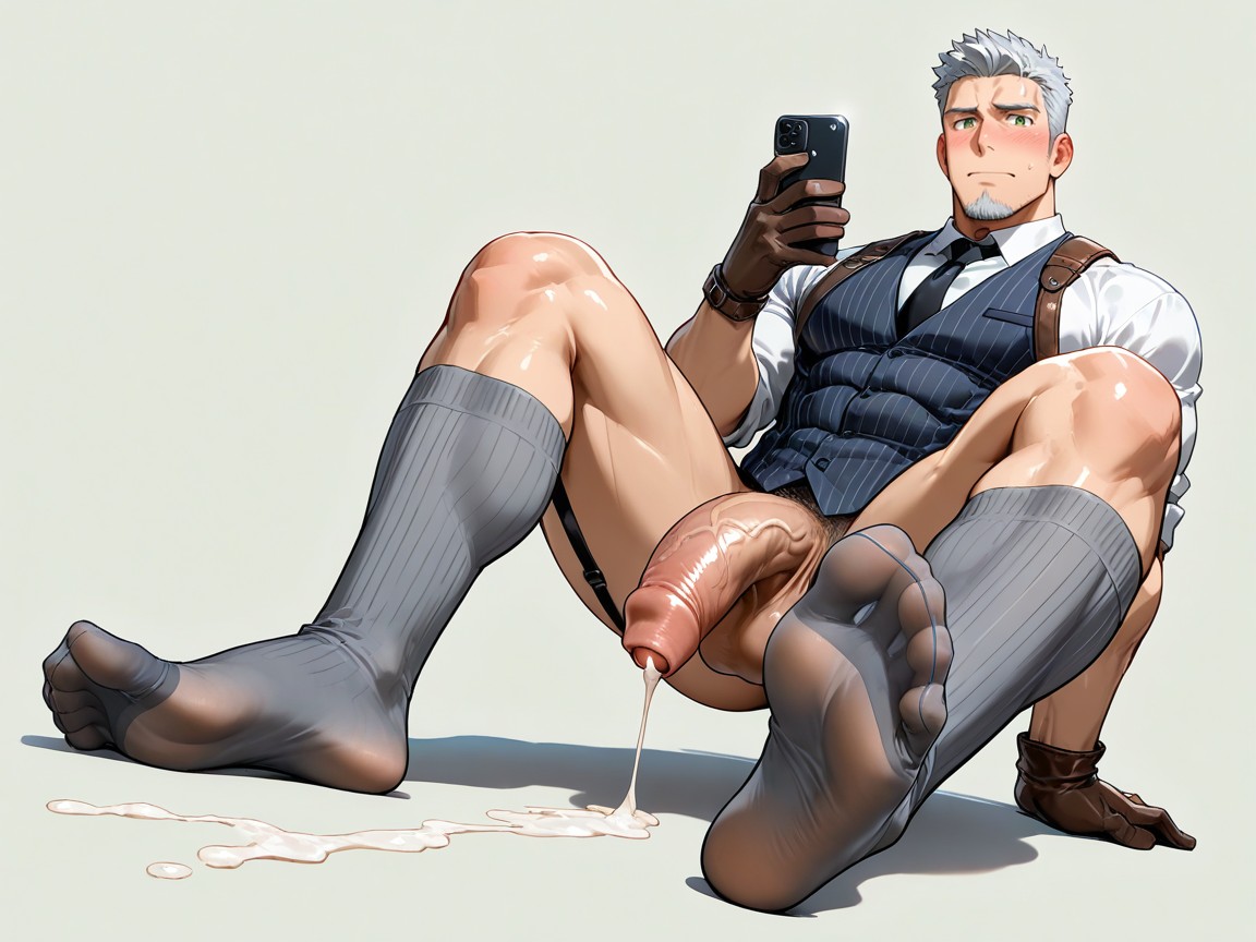 Solo, Bottom Up, Clothed AI Gay Porn
