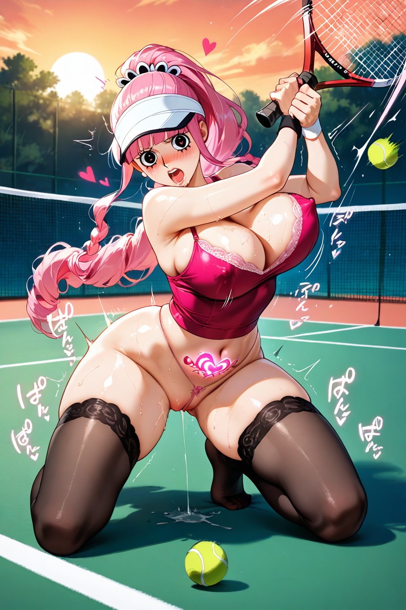 Super Delicate, Thigh High Socks, Hitting A Tennis Ball Porno IA Hentai
