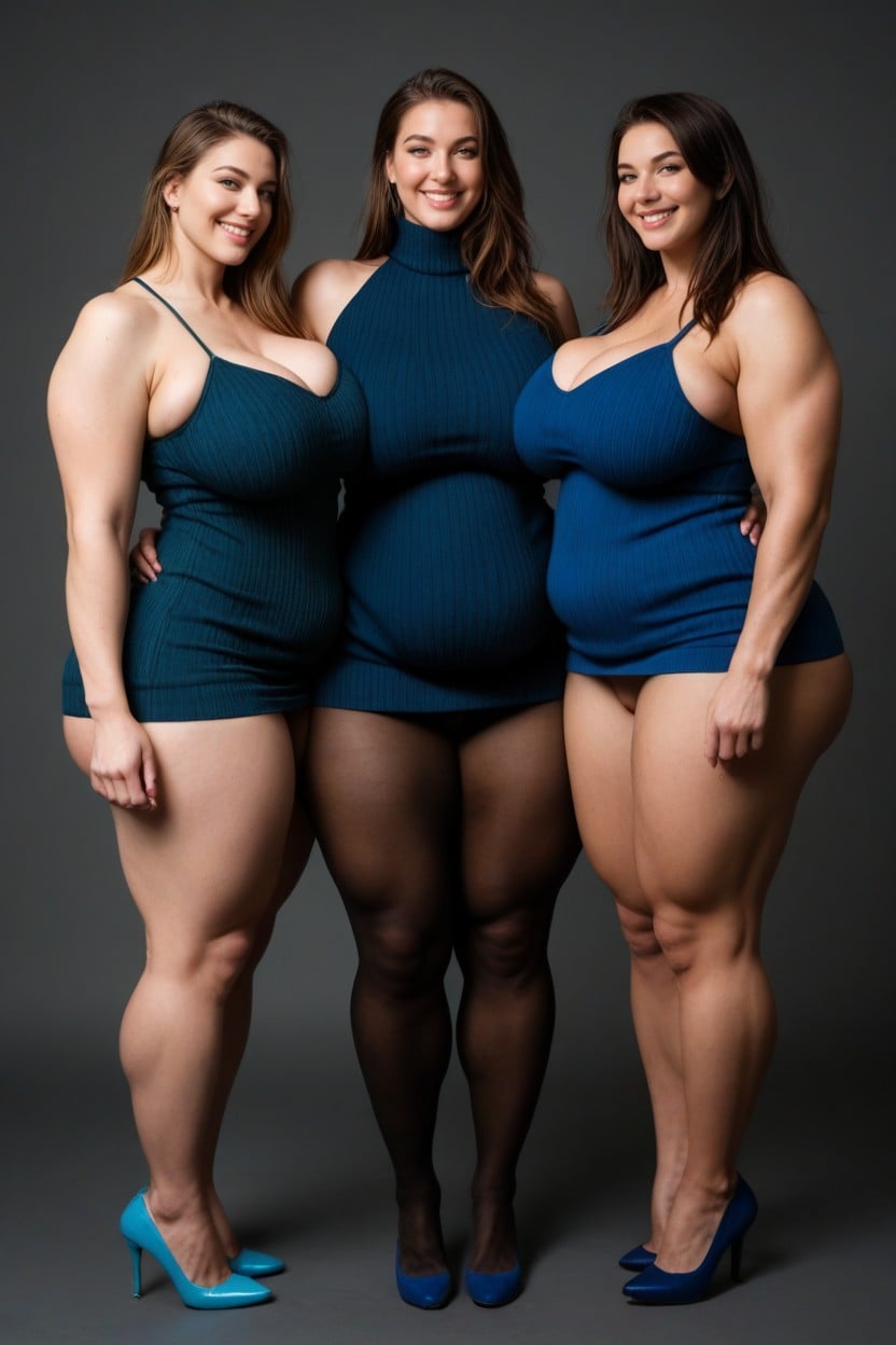 Super Giant Boobs, Pear Shaped, Most Muscular Thighs Porno IA