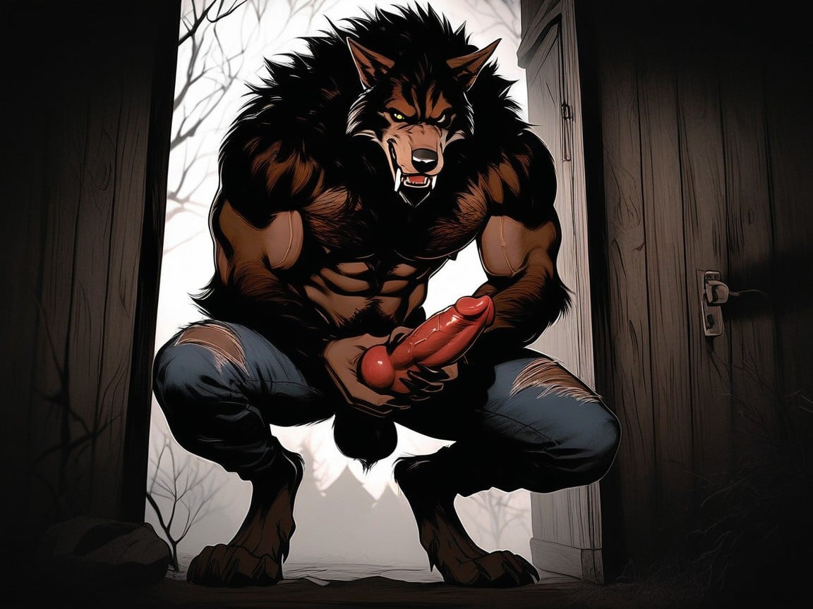 Front View, Legs, Werewolf AI Gay Porn
