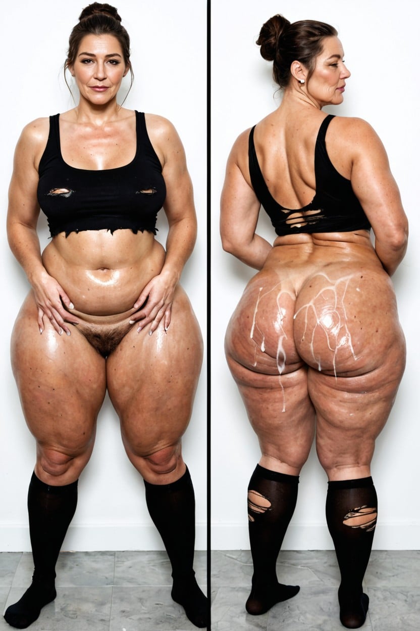 Gigantic Thighs, Gigantic Huge Massive Hyper Thighs, Naked Porno IA