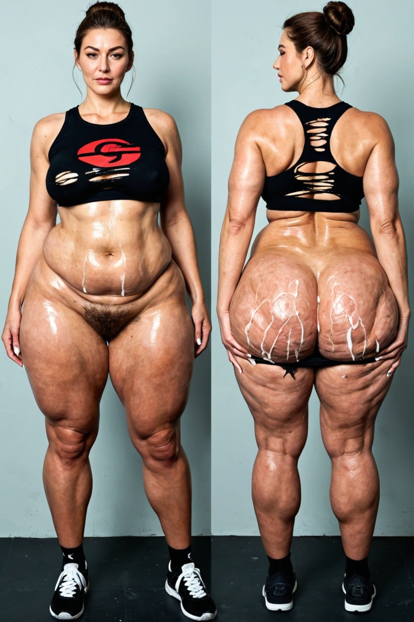 Ropa Rasgada, Very Long Legs, Fat Thighs Porno IA