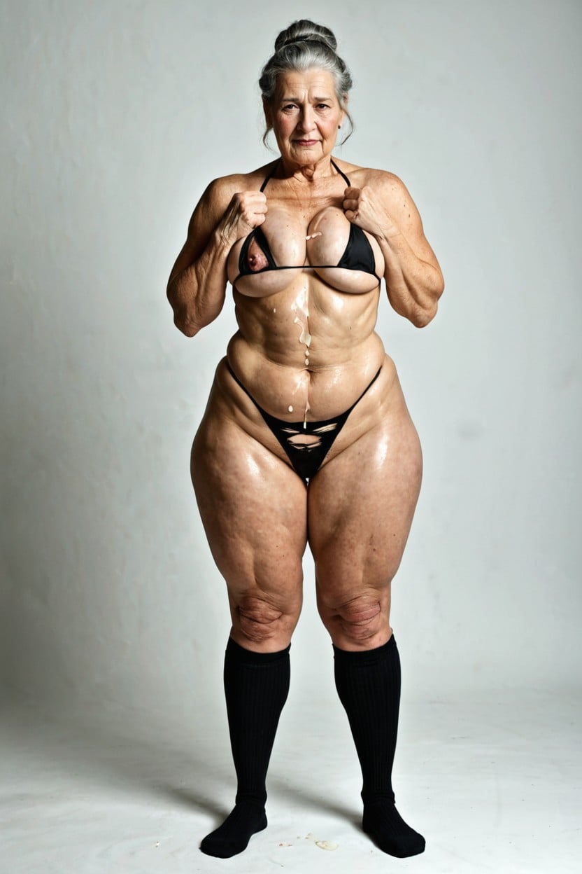 Triste, Massive Hyper Thighs, Chubby Bulging Hips Porno IA