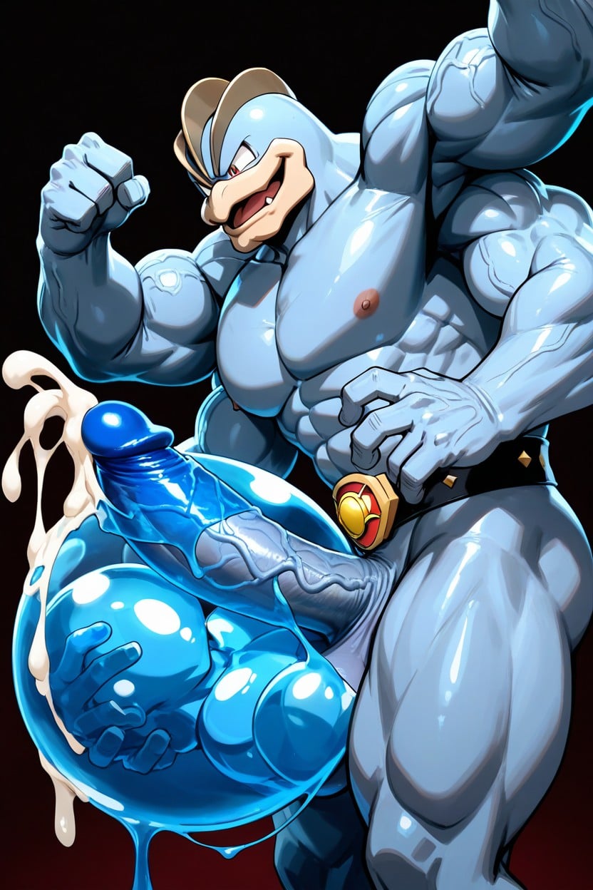 Perfect Body Muscle, Gigantic Hyper Cock, Cock Bigger Than Leg AI Gay Porn