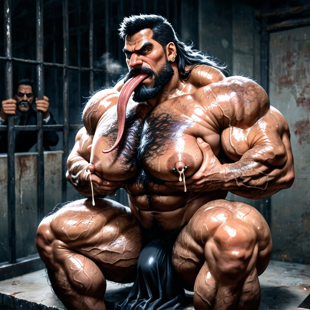 Veiny Muscles, Earrings, Cock Ring AI Gay Porn