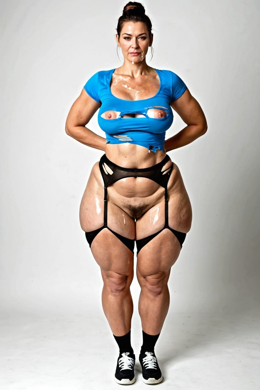 Exposed Navel, Very Tall, Hips Wider Than Shoulders Porno IA