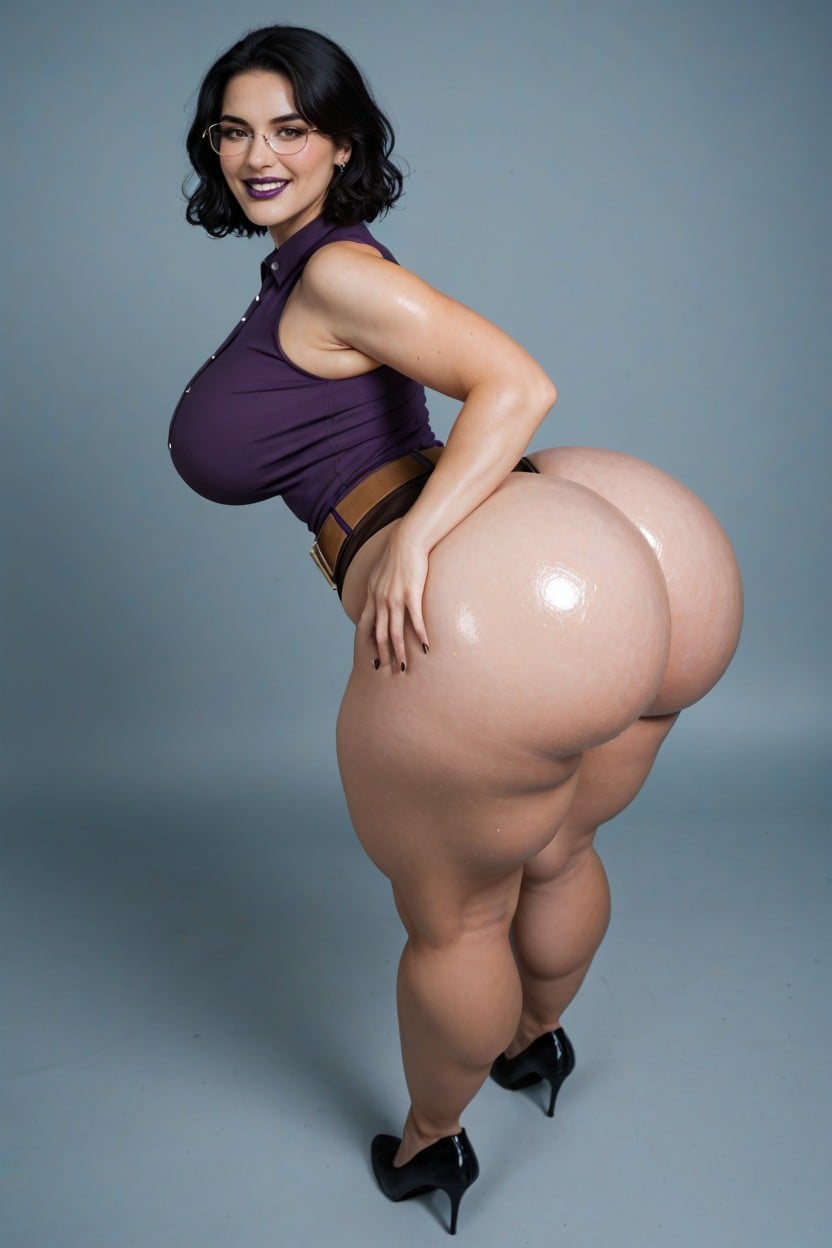 Milf, Natural Black Hair, Glasses Porno IA
