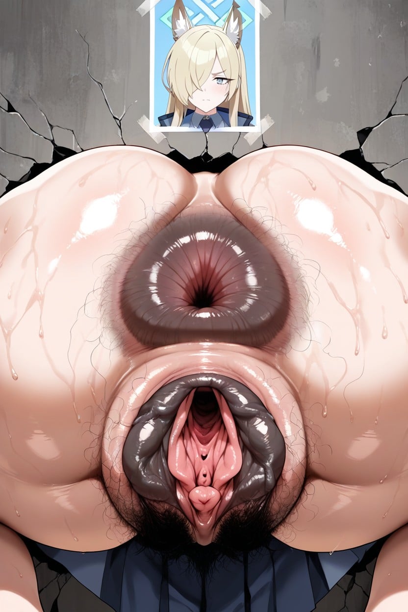 Oiled Skin, Rectum Visible, Excessive Pubic Hair AI黃漫