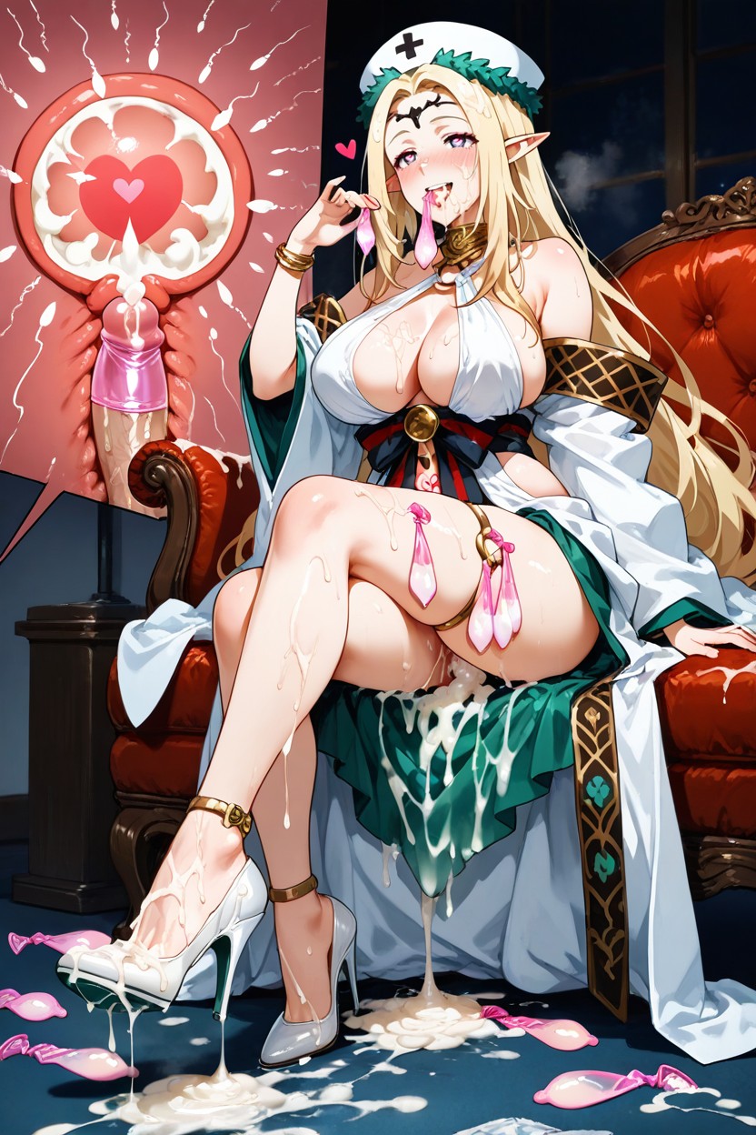 Cum In Mouth, Medium Ass, Drenched In Cum Hentai AI Porn