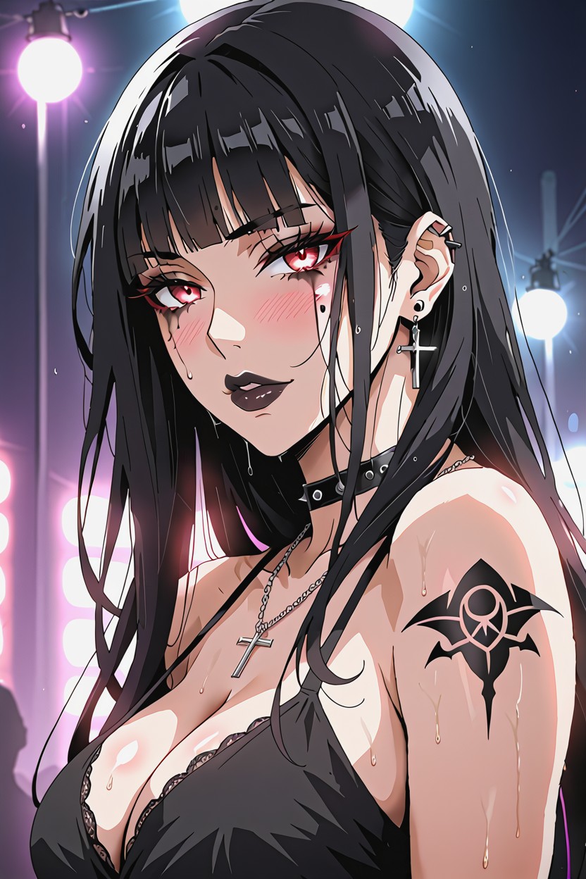 Straight Hair, Insanely Horny Look In Her Eyes, Smooth Face AI Porn