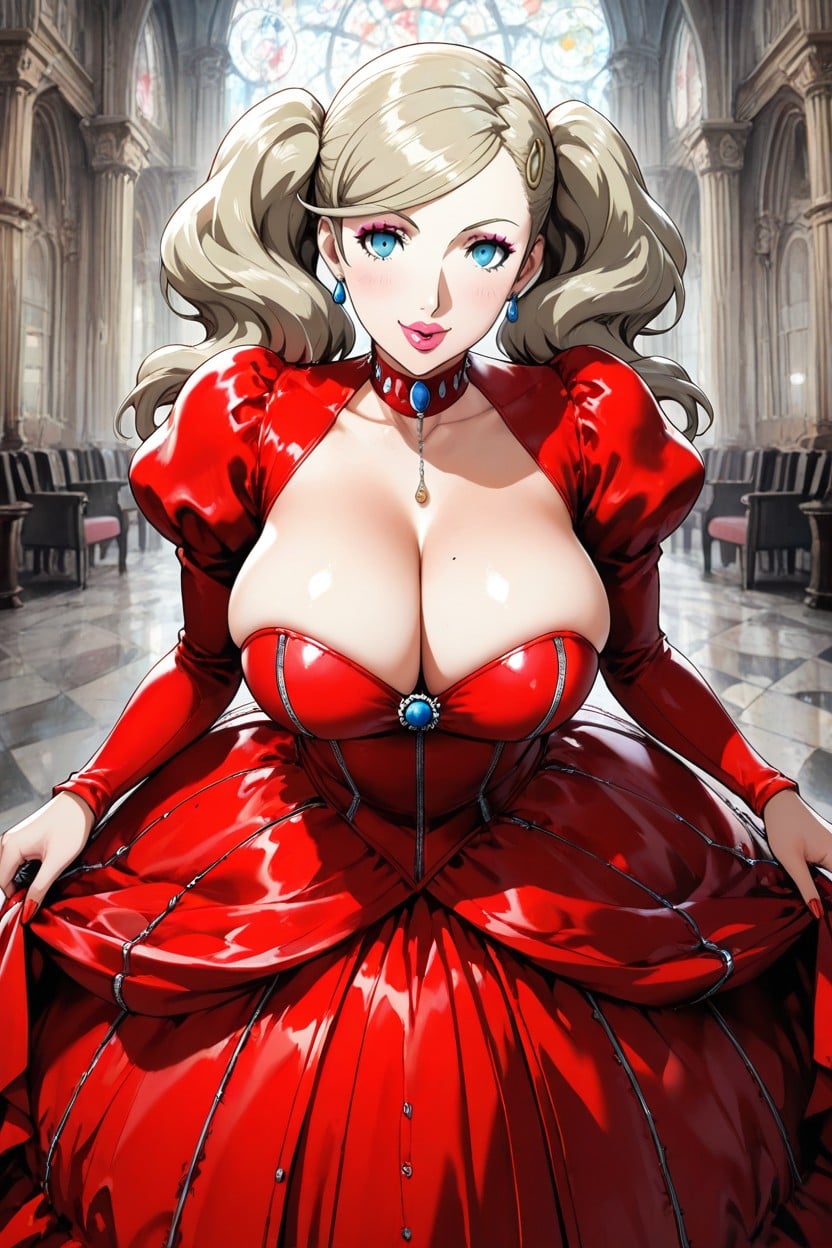 Large Hoopskirt, Puffy Lips, Solo AI Porn