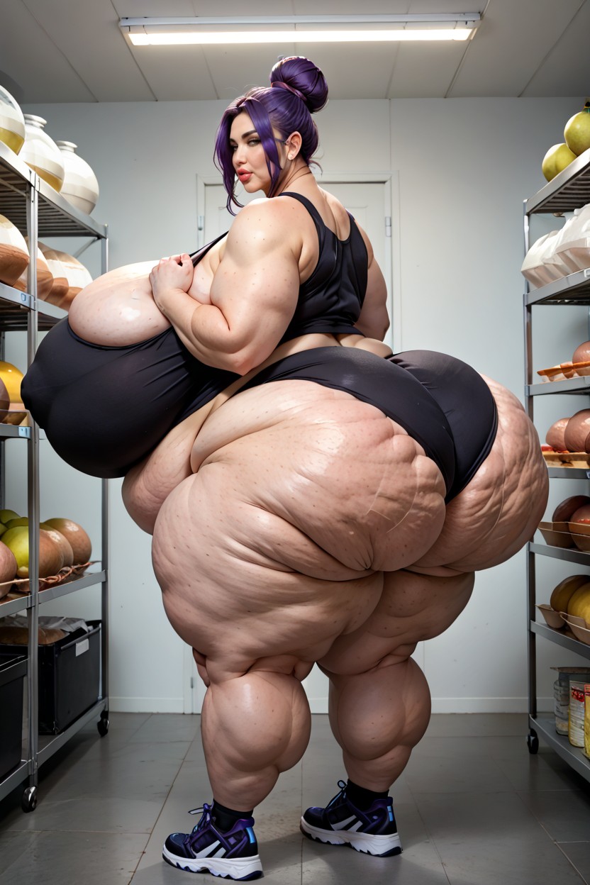 Extreme Cellulite, Extreme Macromastia Breast Hypertrophy, Tight Tank Top Porno BBW IA
