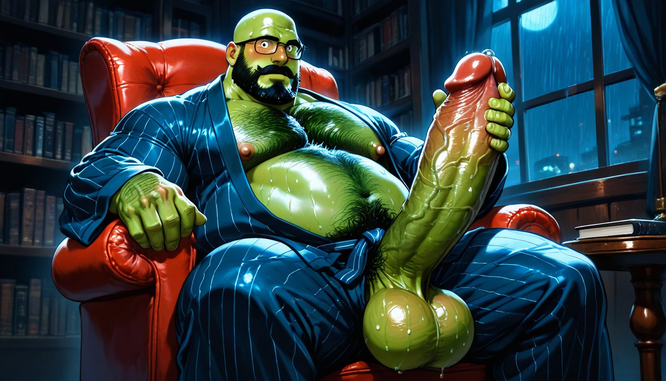 Penis Bigger Than Body, Gigantic Ass, Beard AI Gay Porn