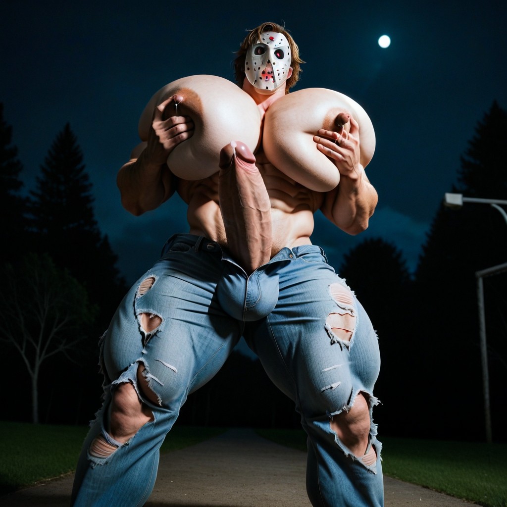 Jason Voorhees Costume, Gigantic Penis, Massive AI Gay Porn