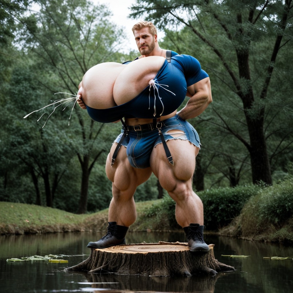 Bottom Up, Extremely Large Ass, Wide Angle AI Gay Porn