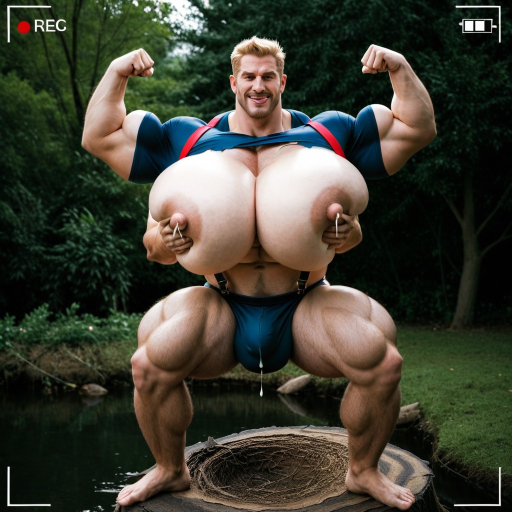 Massive, Hyper Bulky, Grabbing Boobs AI Gay Porn
