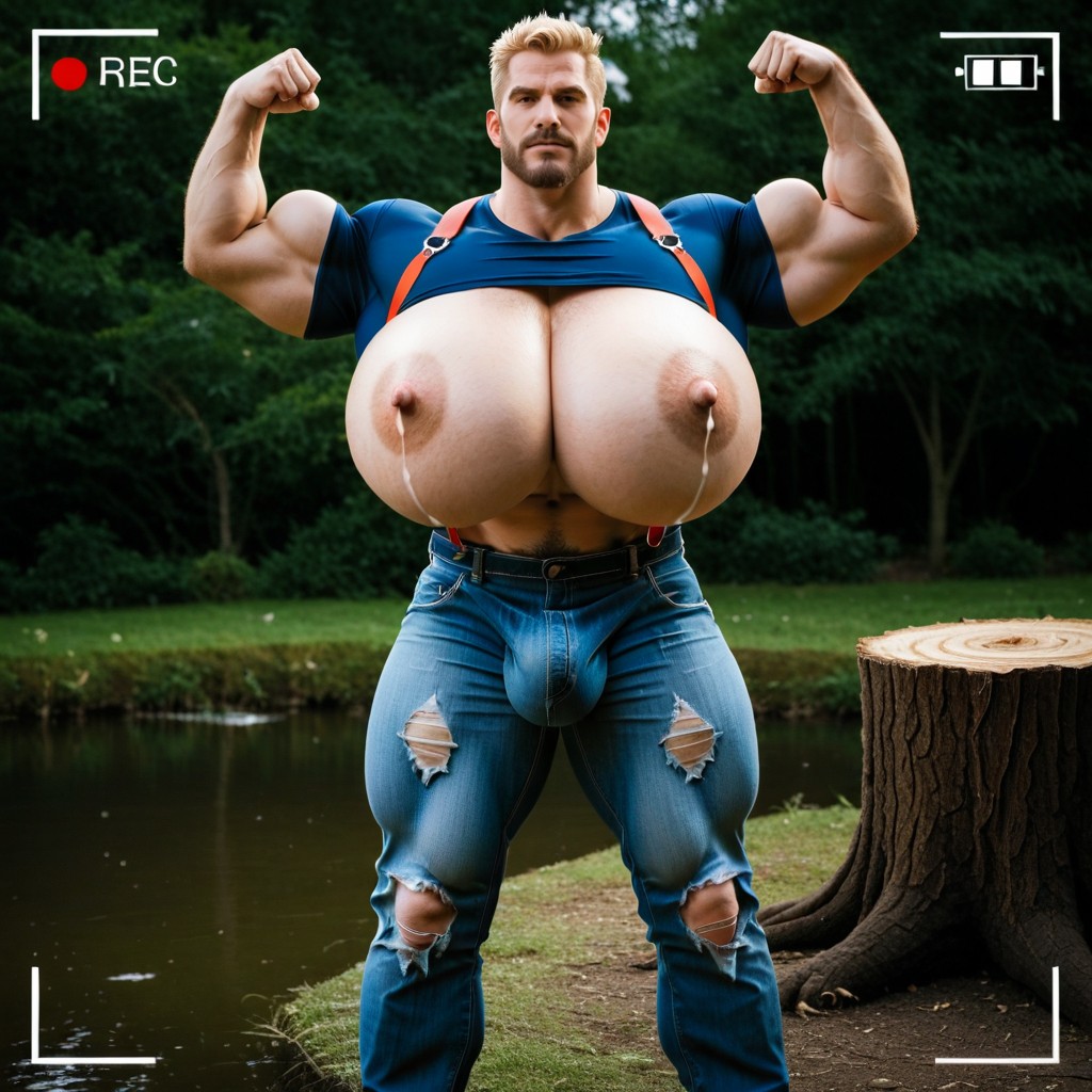 Massive, Muscular, Wide Angle AI Gay Porn