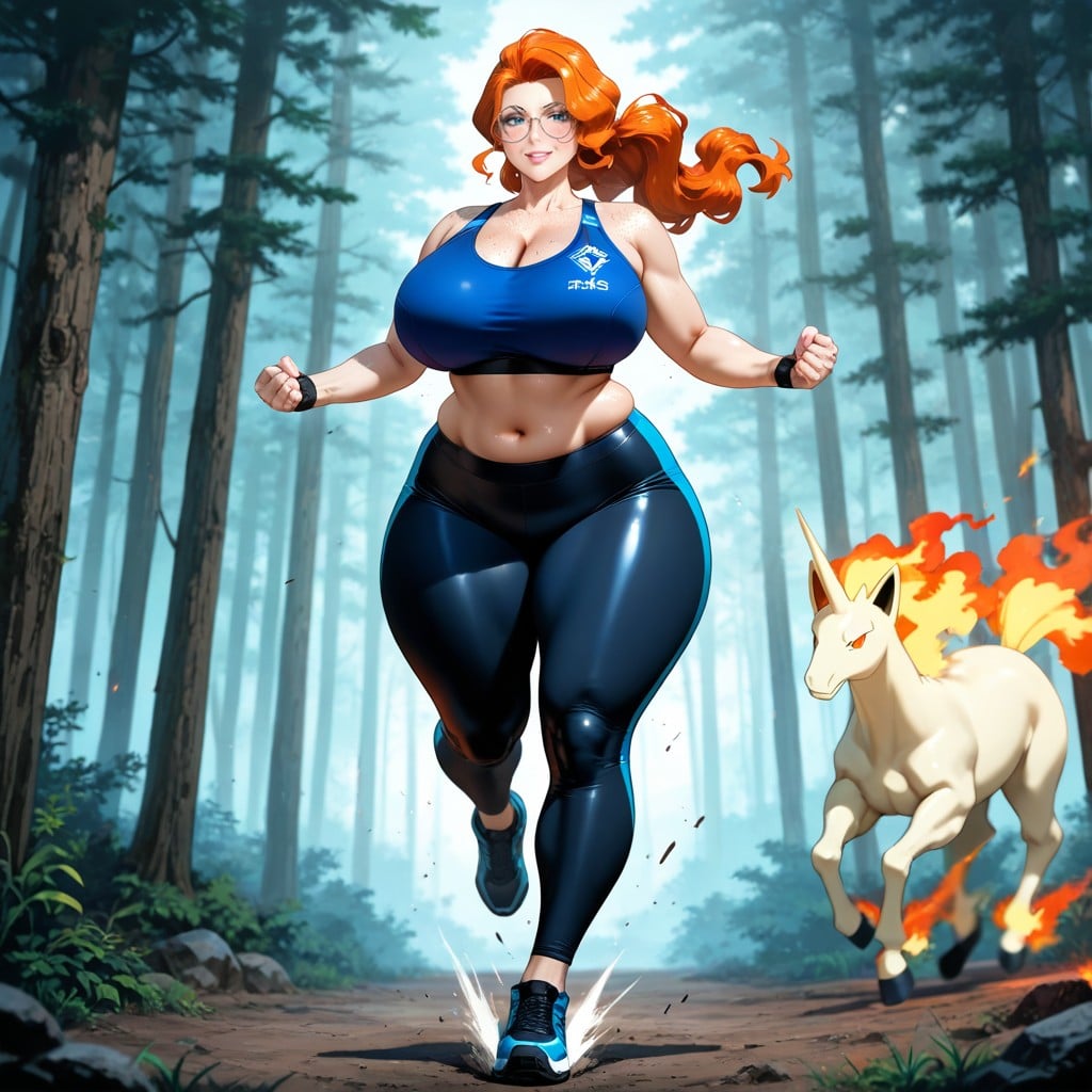 Dynamic Action Scene, Curvy Woman, Long Hair AI Gay Porn