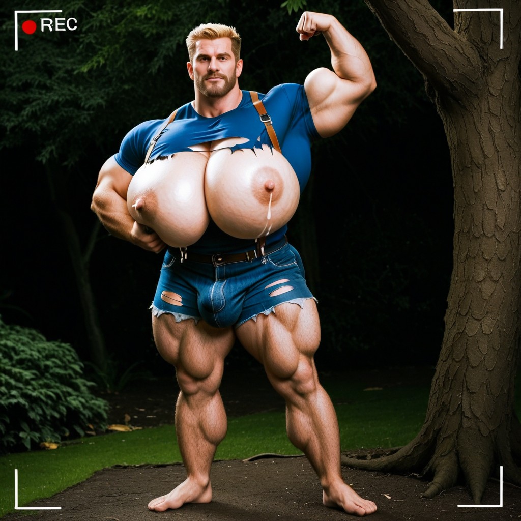 Extremely Large Ass, Grabbing Boobs, Wide Angle AI Gay Porn