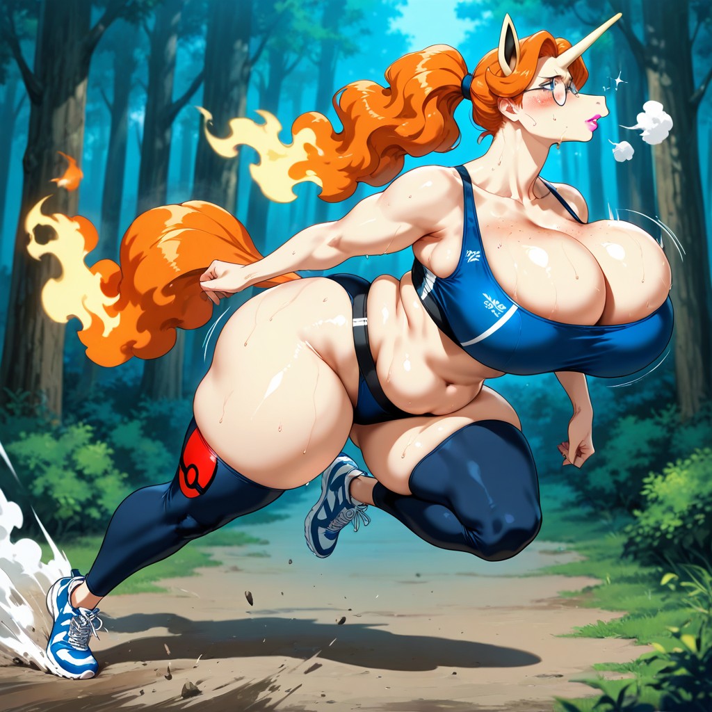 Fire Galloping Powerfully, Long Hair, Huge Tits AI Gay Porn