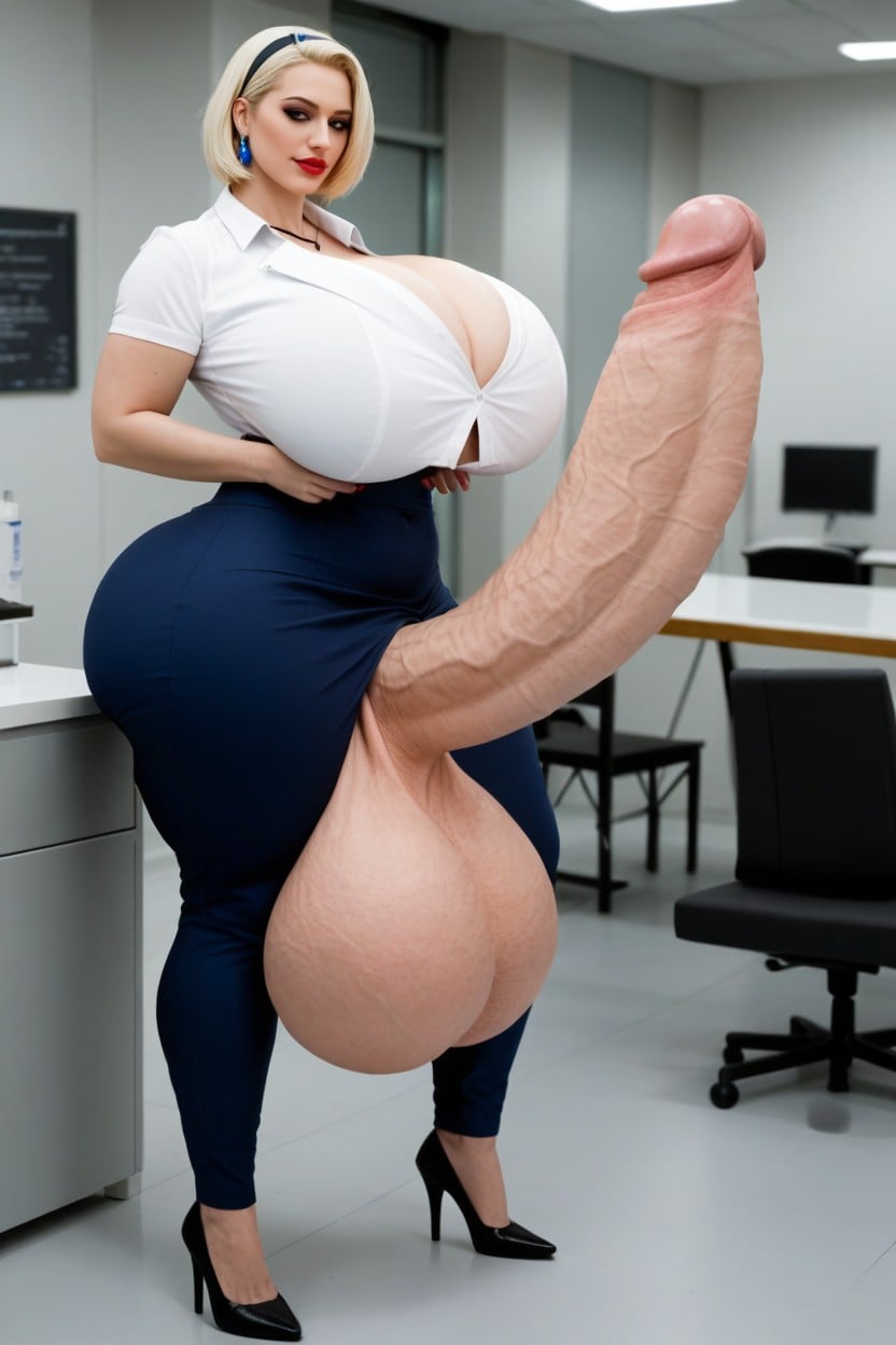 Extremely Large Ass, Hyper Penis, Giant Penis Expansion Shemale AI Porn