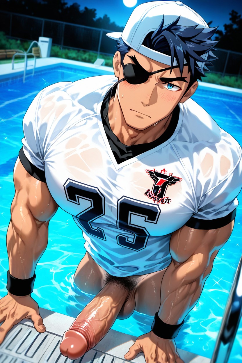 Bold_shadow_lines, Glossy Skin, Tan Lines AI Gay Porn