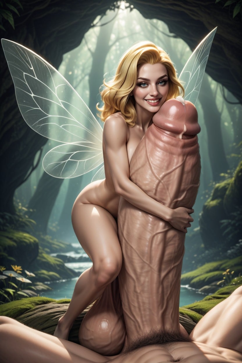 Giant Man, Massive Girthy Veiny Hyper Cock With Foreskin, Naked AI Porn