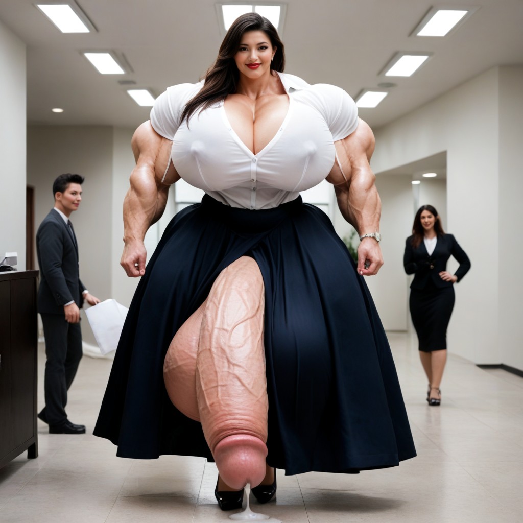 Walking, Heels, Growing Shemale AI Porn