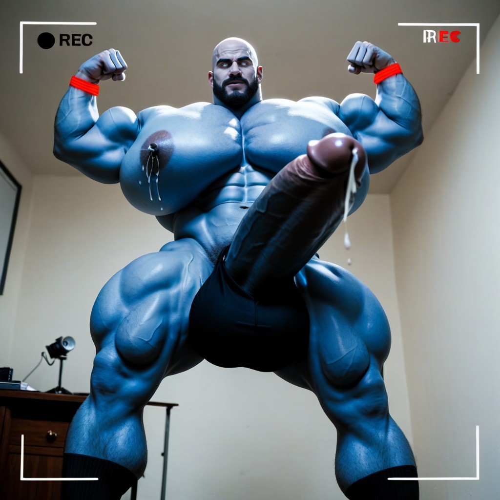 Extremely Large Ass, Solo, Glowing Blue Skin AI Gay Porn