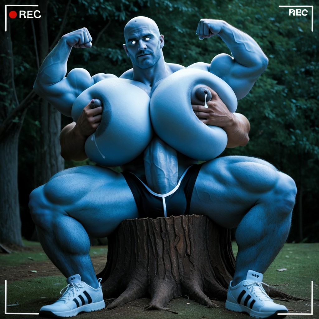 Extremely Large Ass, Bald, Massive AI Gay Porn
