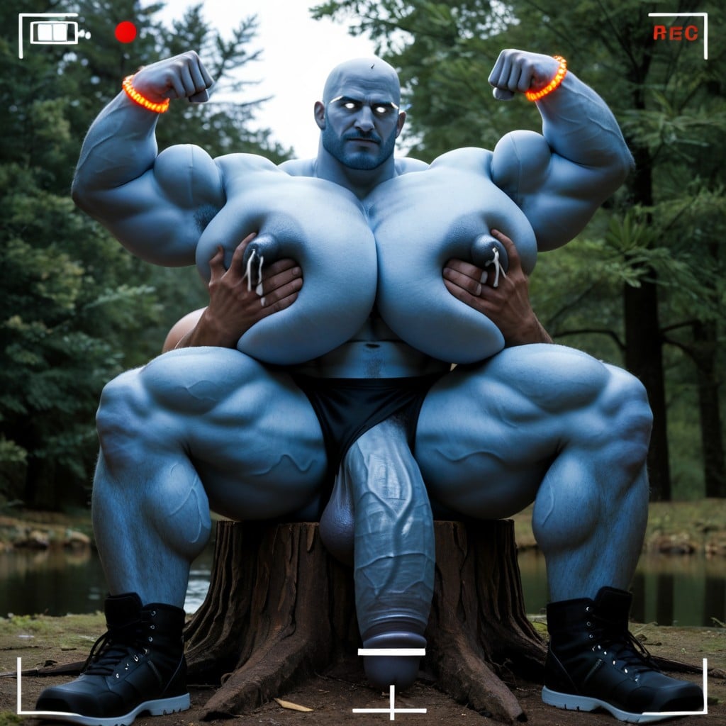 Massive, Grabbing Boobs, Glowing Blue Skin AI Gay Porn