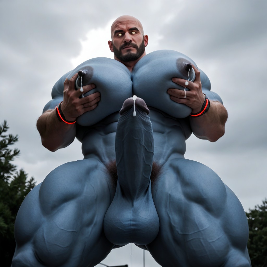 Grabbing Boobs, Hyper Bulky, Solo AI Gay Porn