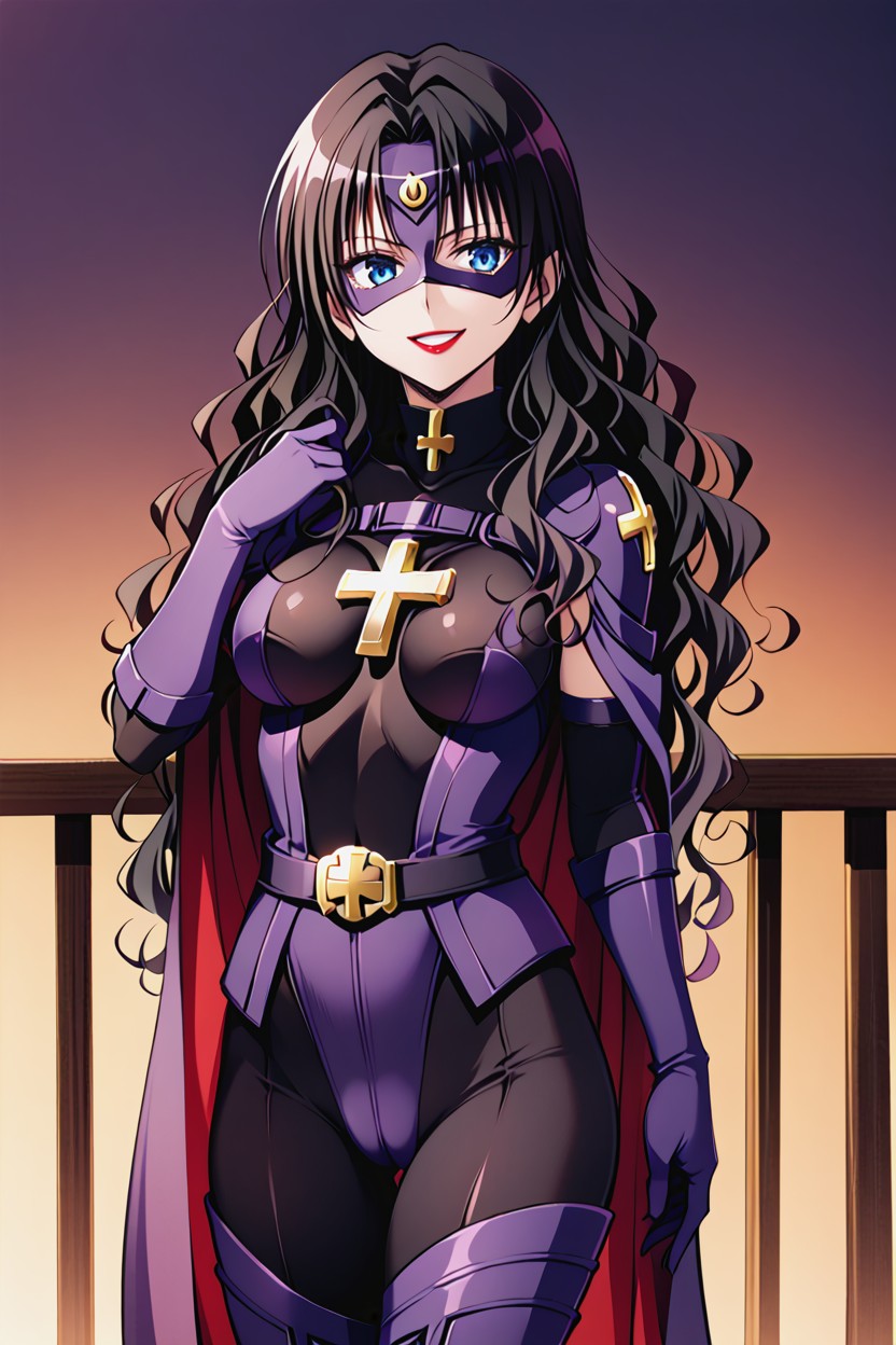 Balcony, Black Hair, Huntress From Dc AI Porn