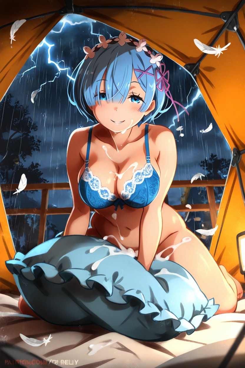 Feathers Floating, Hair, Pillow Humping Hentai AI Porn