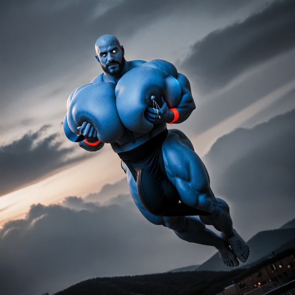 Bald, Full Body, Bottom Up AI Gay Porn