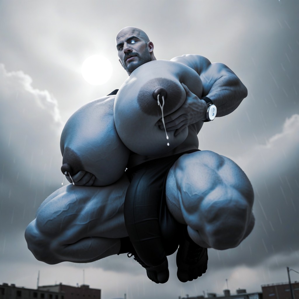 Full Body, Bald, Muscular AI Gay Porn