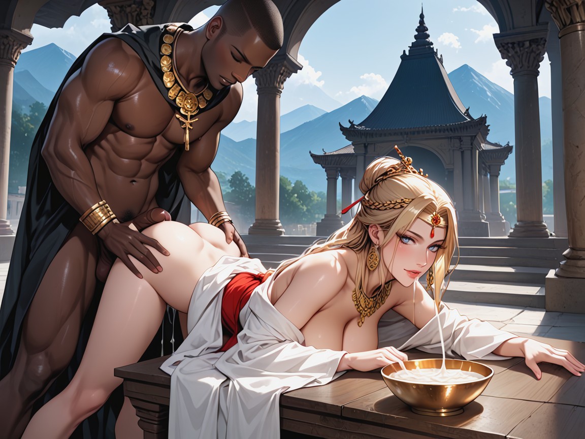 18+, Laying On Stomach, Mountains AI Porn