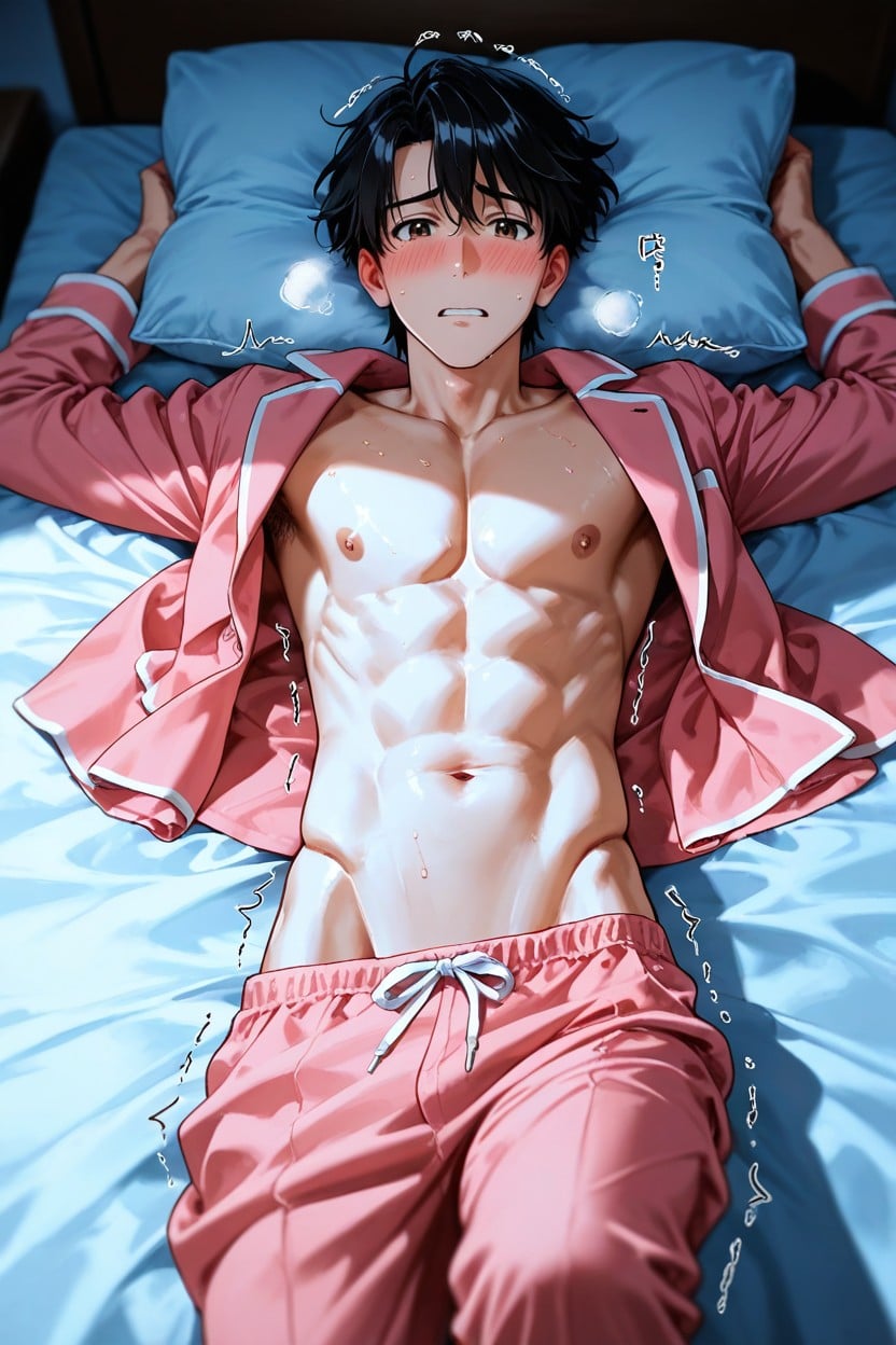 High Resolution, Hair, Intense Blushing AI Gay Porn
