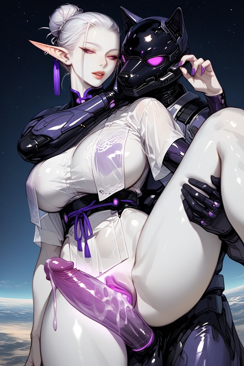 Breast Expansion, Ultra Pussy Details, Purple Nails Furry AI Porn