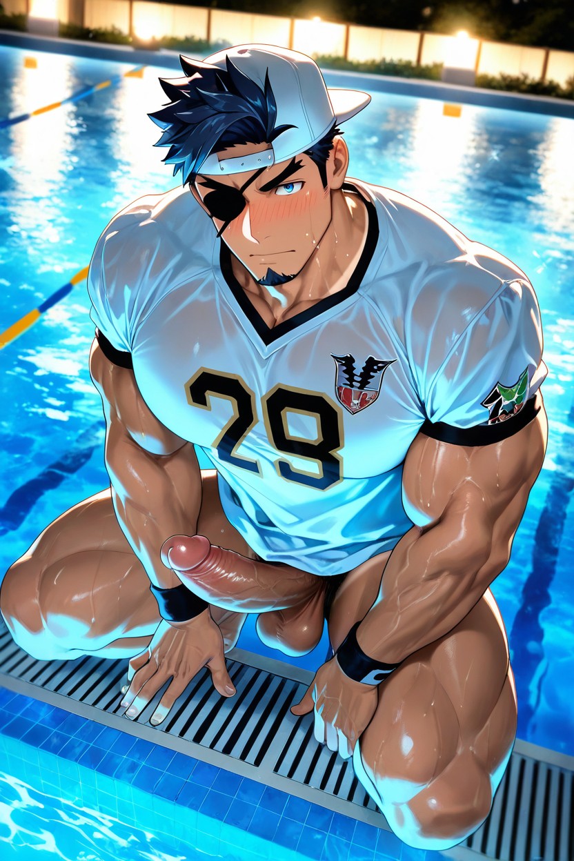 Glossy Skin, Bold_shadow_lines, Tan Lines AI Gay Porn