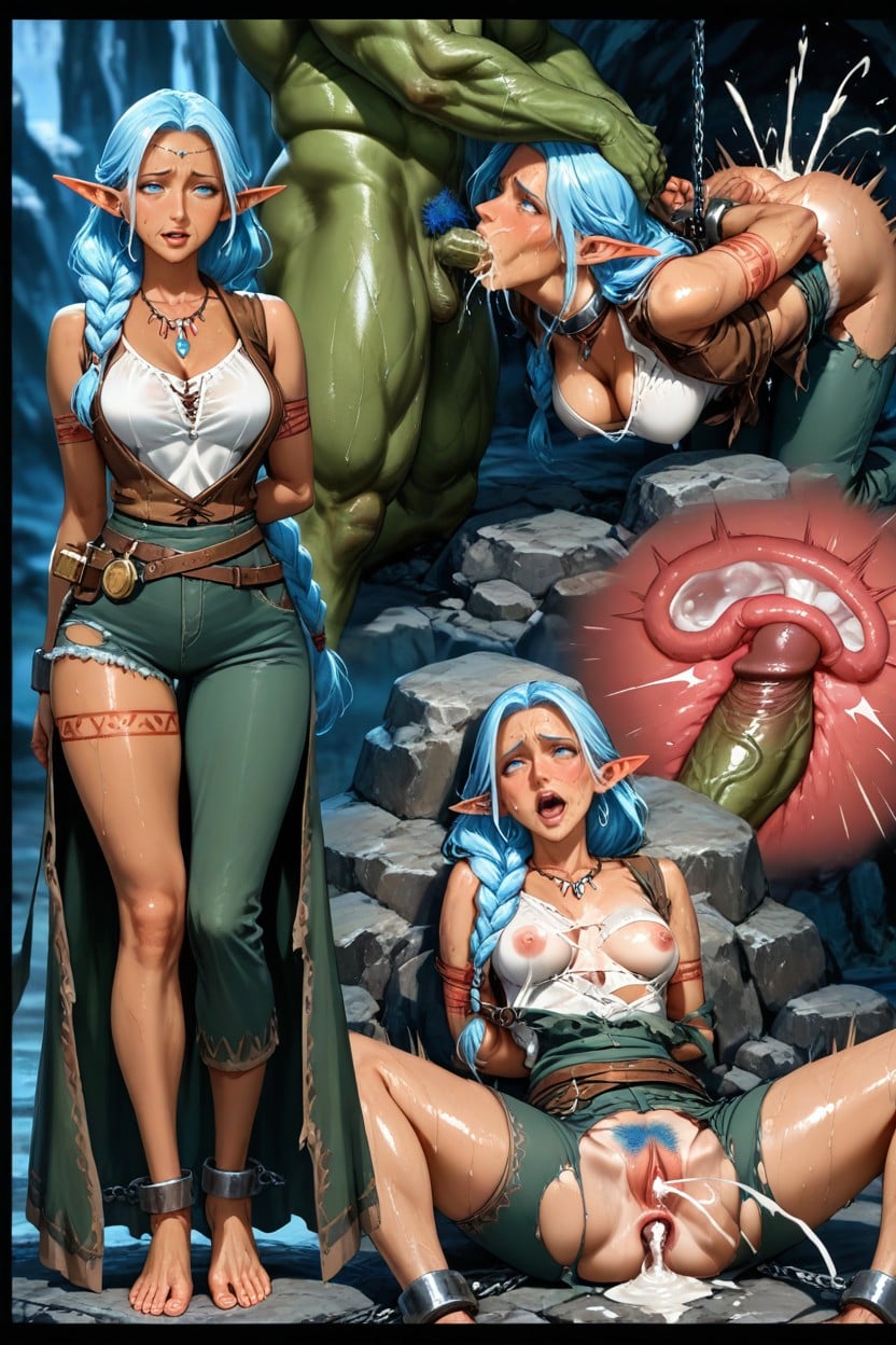 Icy Tribal Tatoos, Ultra Detailed Feet, Spread Long Toes Hentai IA