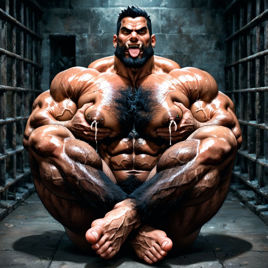 Looking Up, Veiny Muscles, Horror Movie AI Gay Porn