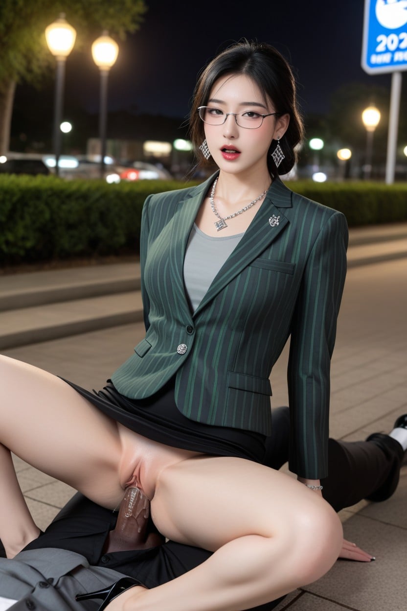 Diamond Earrings, Sex On Floor, Closed Mouth Porno IA Asiatique