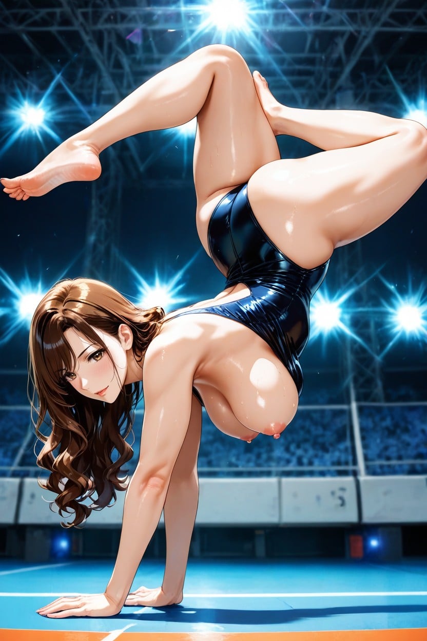 Culo Mediano, Sports Action Shot, Feet Up Head Down Hentai IA