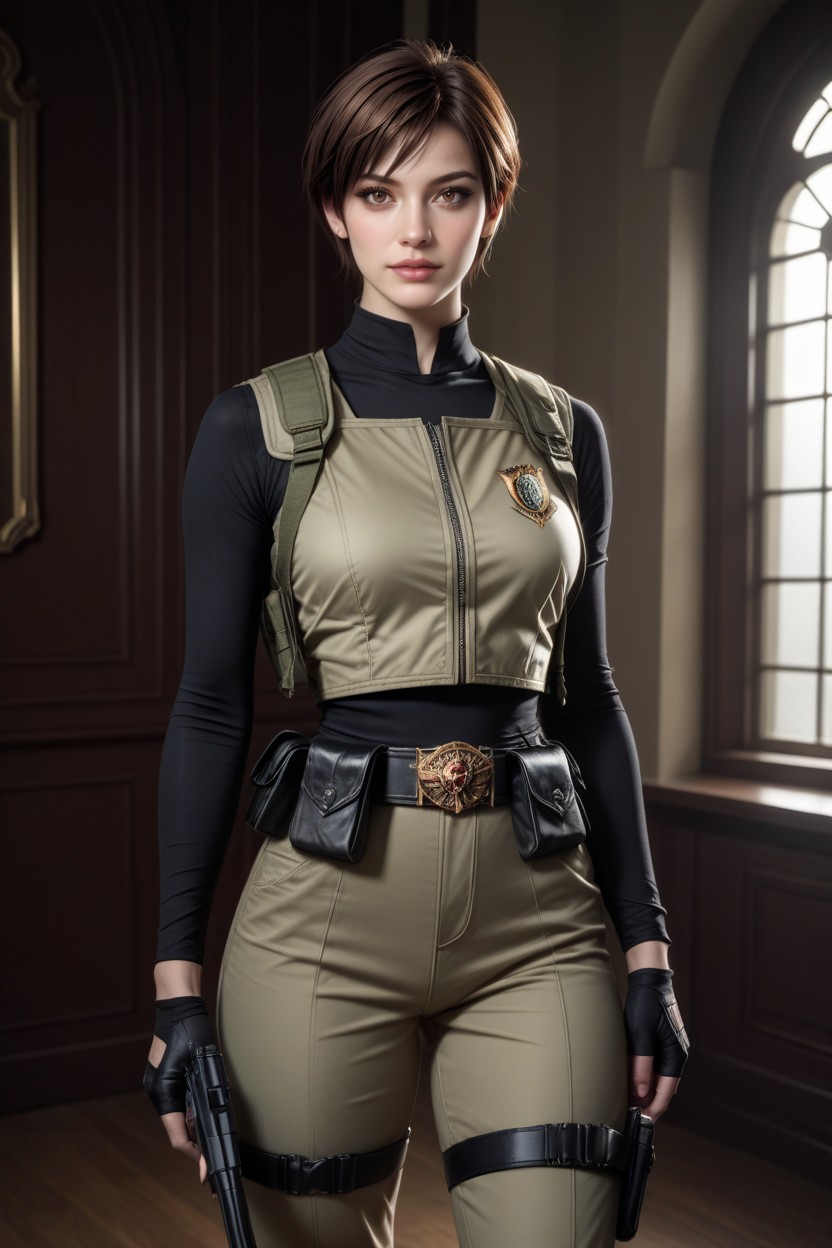 Realistic Details, Very Short Hair, Cosplay AI Porn