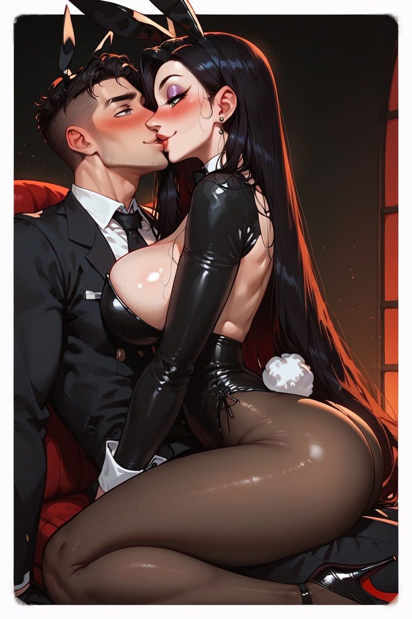 Kissing, Giant Dick, Athletic Body Hentai AI Porn