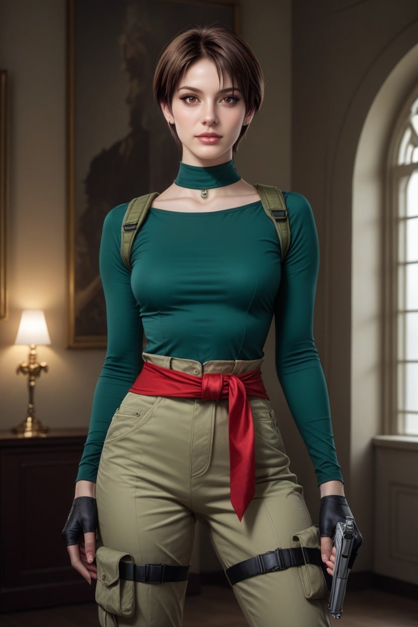 Mansion, Very Short Hair, Show Past Crotch AI Porn