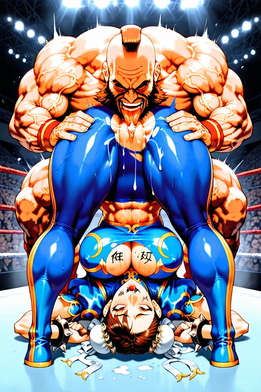 Thighs Exposed, Creampie, Muscular Hentai AI Porn