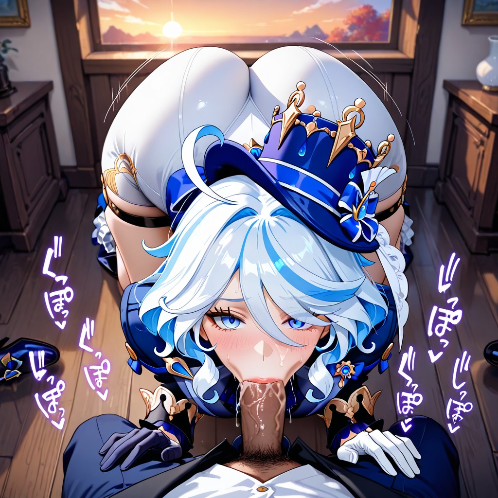 Pov Deepthroat Blowjob Male View, Atardecer, Culo Masivo Hentai IA