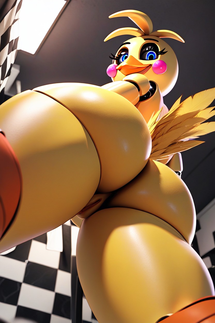 Long Black Eyelashes, Thick Thighs, Wide Hips Furry AI Porn